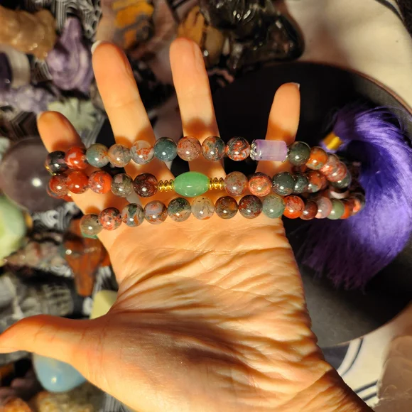 Colorful Agate Mala (10mm) - Picture 4 of 7